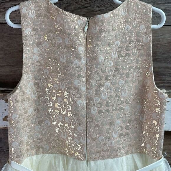 AMERICAN PRINCESS Girls Fancy Asymetrical Tiered Sleeveless Beaded Dress Size 10 - Picture 8 of 9